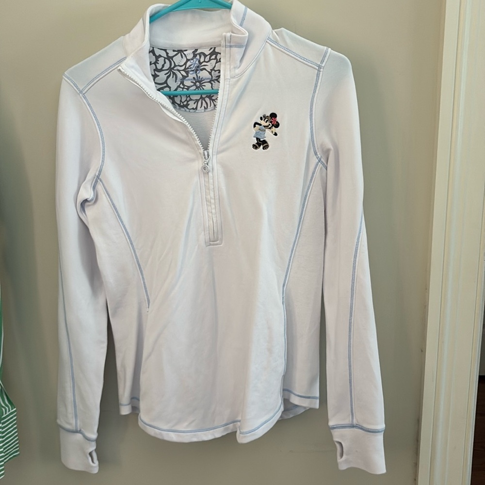 Tommy Bahama  Disney women’s Minnie Mouse  Half Zip  Pullover size xxs